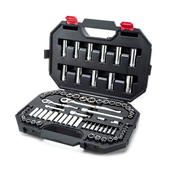 ZenVora 75-Piece Mechanics Tool Set with 1/4 in. & 3/8 in. Drive Ratchets, 144-Position Ratchet and SAE Metric Socket Set