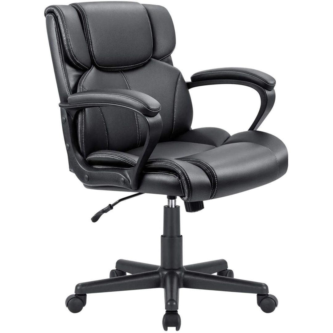 ZenVora Mid Back Office Chair, Ergonomic Swivel Computer Task Chair for Home Office, Work and Study