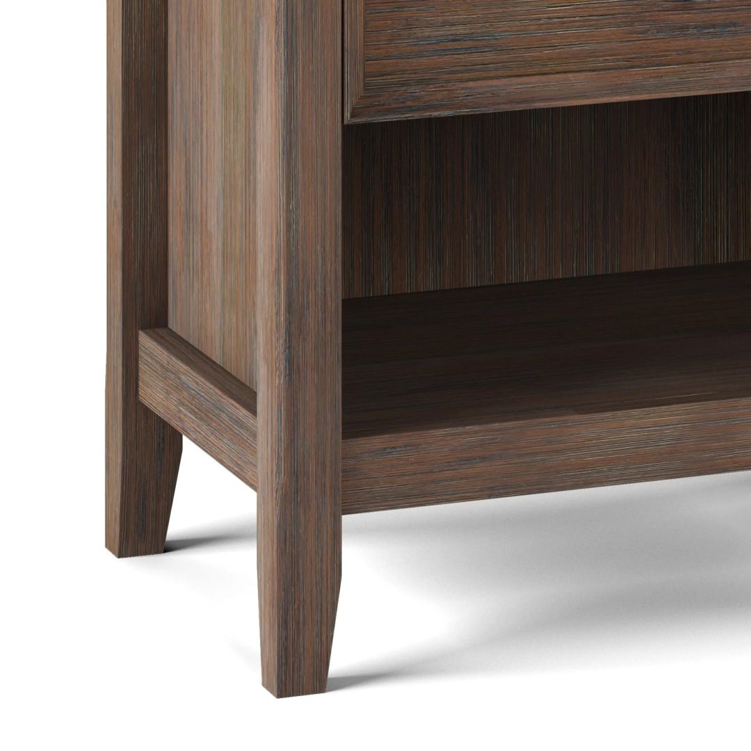 ZenVora 24 Inch Wide Solid Wood Nightstand, Bedside Table and Bedroom End Table