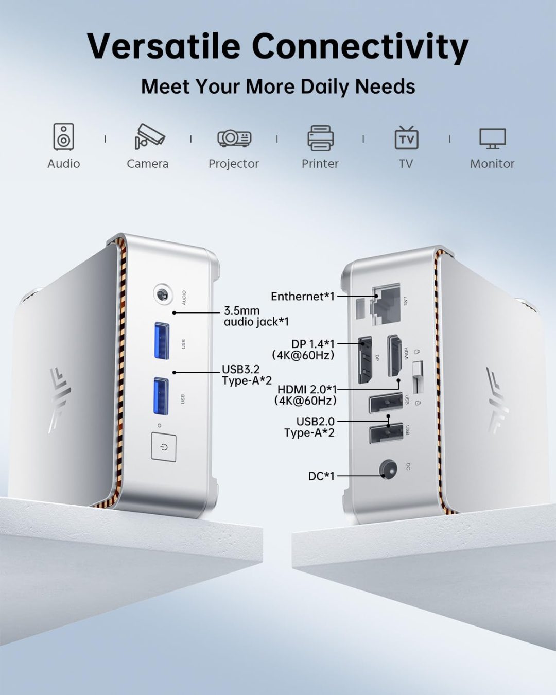 ZenVora Mini PC, 16GB RAM, 512GB M.2 SSD, Compact Mini Computer for Home, Office and Everyday Computing