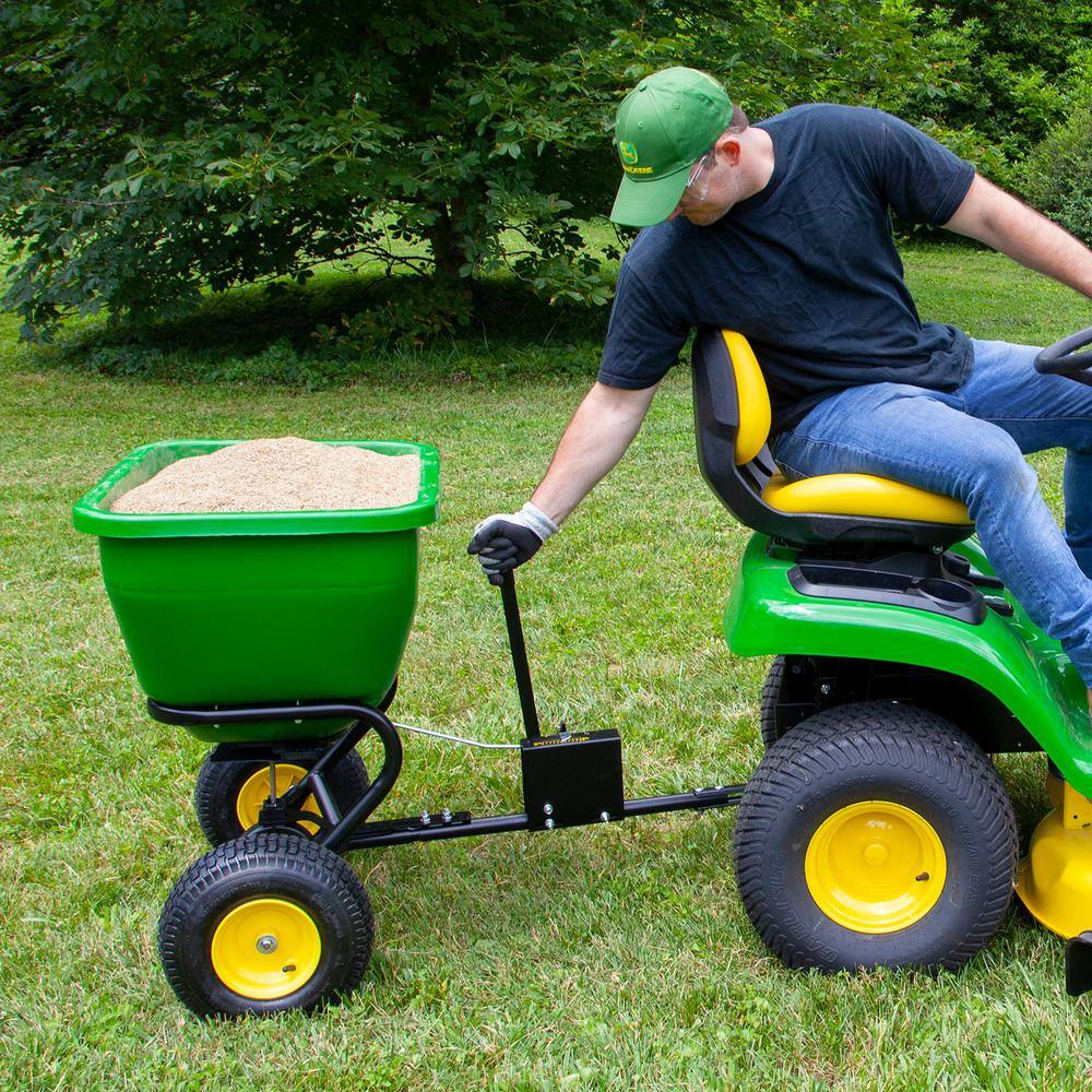 ZenVora 175 lb Tow-Behind Broadcast Spreader with Poly Hopper, Adjustable Flow Control for Lawn Tractors