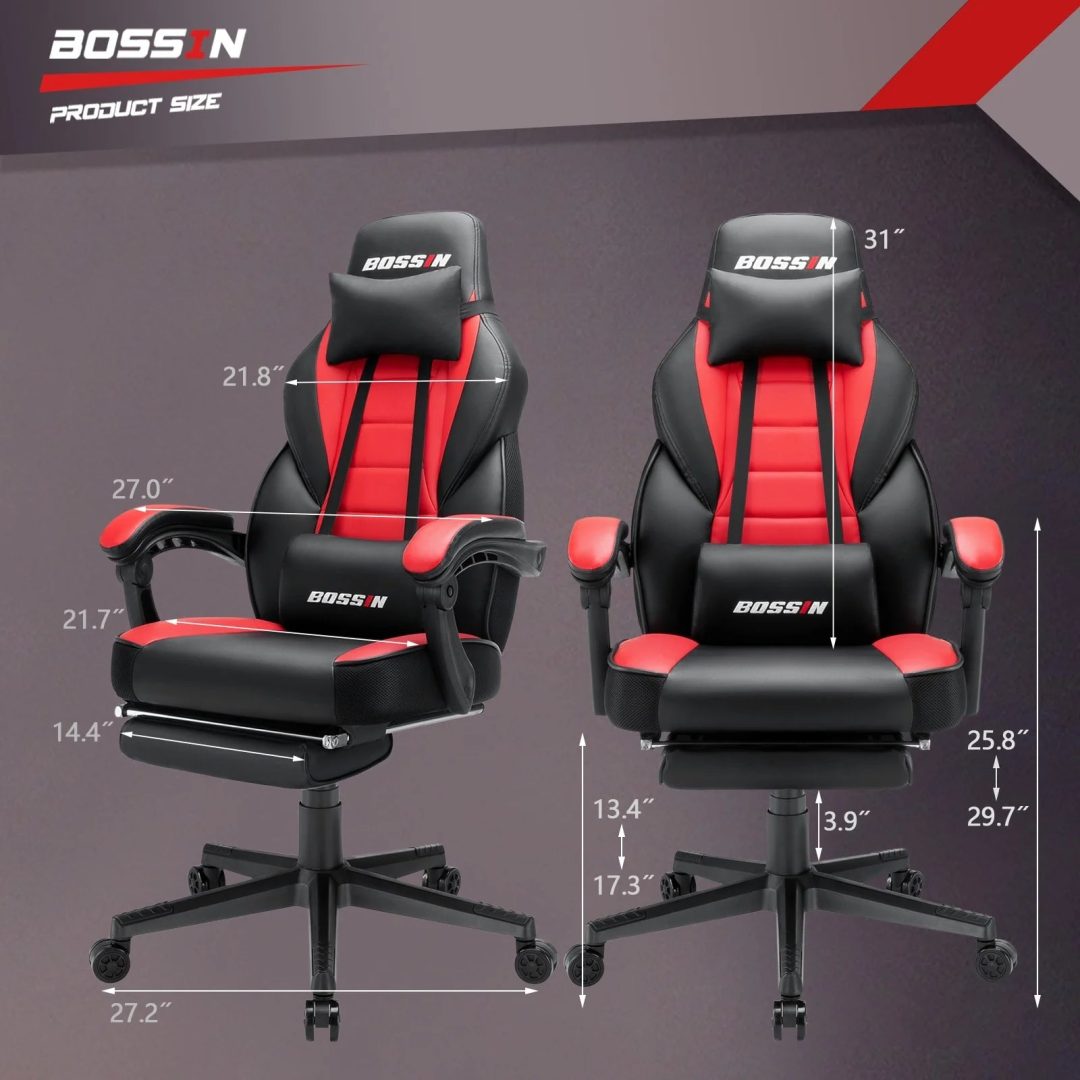 ZenVora Racing Style Gaming Chair, 300 lbs Big and Tall High Back Computer Chair