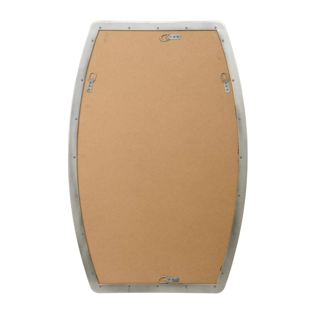ZenVora Modern Oblong Metal Wall Mirror, Decorative Elongated Hanging Mirror for Living Room, Bedroom and Entryway