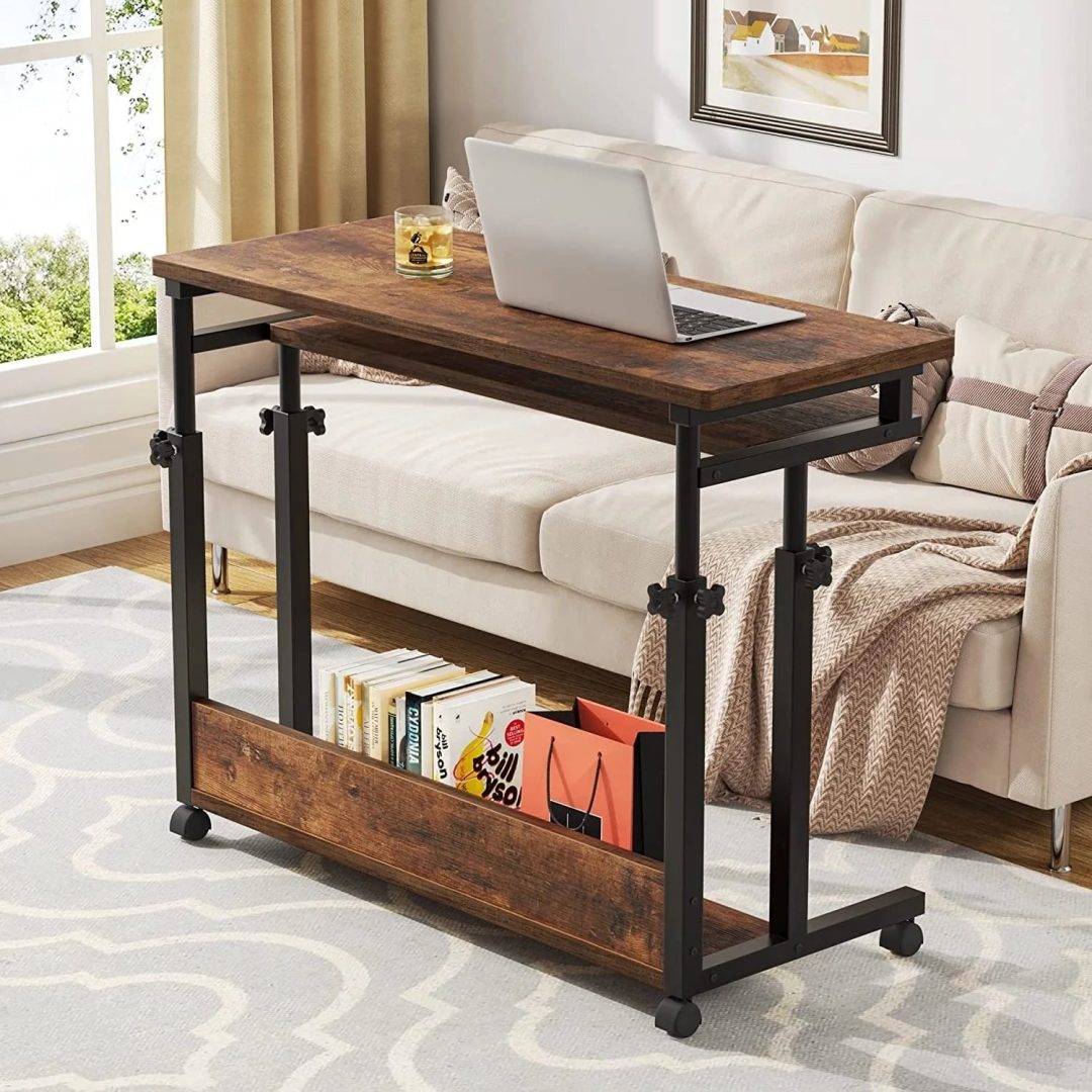 ZenVora Height Adjustable Laptop Desk, Portable Sofa and Bed Table for Work and Study