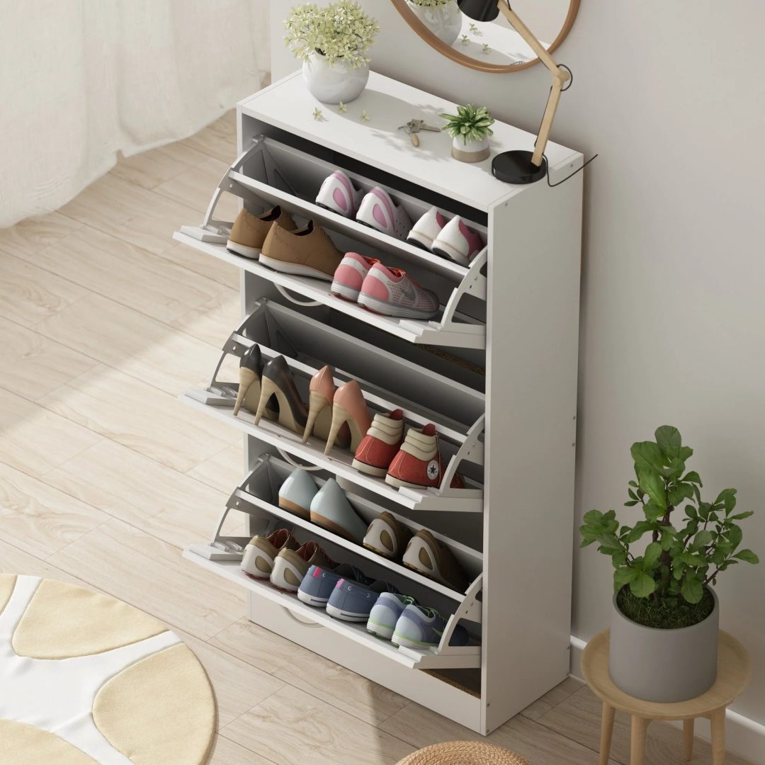 ZenVora Modern Shoe Storage Cabinet for Entryway and Hallway, Space-Saving Shoe Organizer