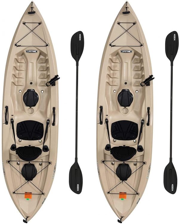 ZenVora Lifetime Tamarack Angler 100 Fishing Kayak 10 ft 2-Pack with Paddles, Sit-On-Top Kayak