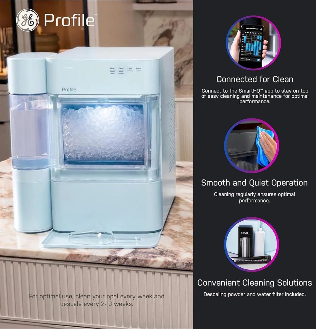 ZenVora Countertop Nugget Ice Maker with 1-Gallon Water Tank, Makes 38 lbs of Pellet Ice in 24 Hours, WiFi Smart Connectivity, Includes Ice Scoop, Stainless Steel