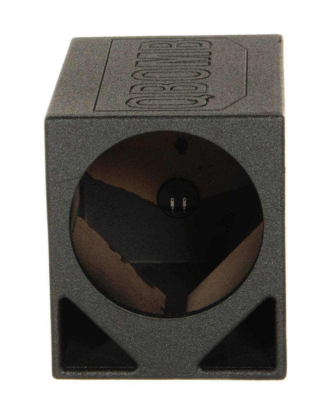 ZenVora Single 12-Inch Ported Car Subwoofer Enclosure Box, Triangle Port Design with 2.2 Cu. Ft. Air Space