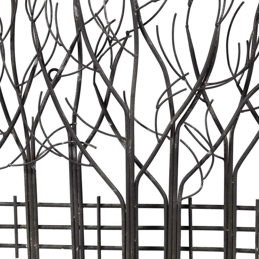 ZenVora Black Metal Tree Wall Decor, Modern Forest Design Wall Art Sculpture for Living Room, Bedroom and Home Decoration