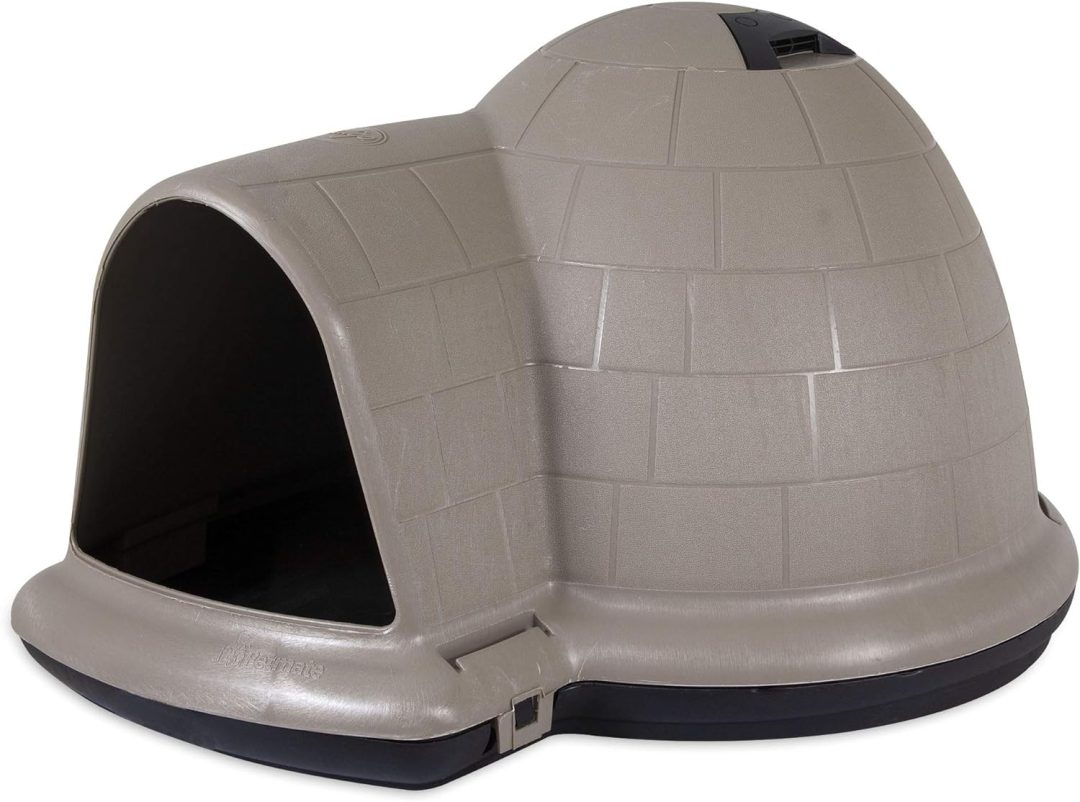 ZenVora XL Igloo Dog House for Dogs 90-125 Lbs., All-Weather Pet Shelter, Made in USA