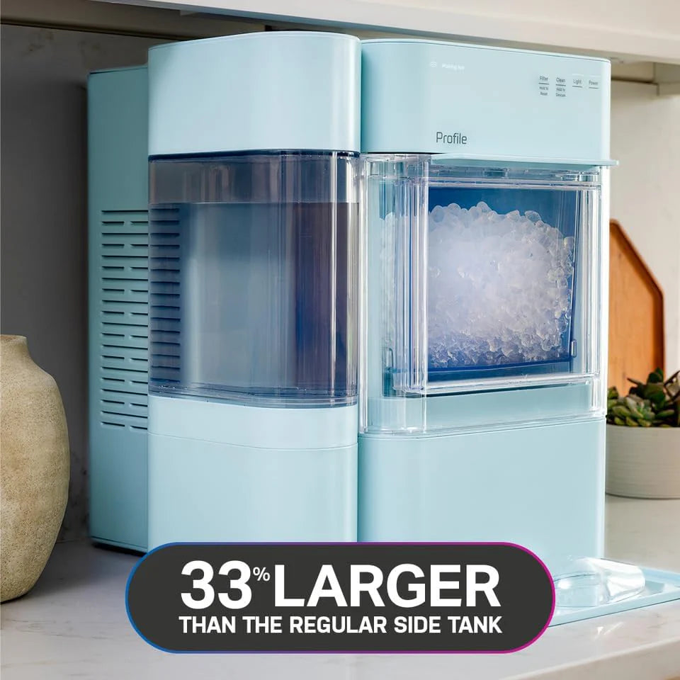 ZenVora Countertop Nugget Ice Maker with 1-Gallon Water Tank, Makes 38 lbs of Pellet Ice in 24 Hours, WiFi Smart Connectivity, Includes Ice Scoop, Stainless Steel
