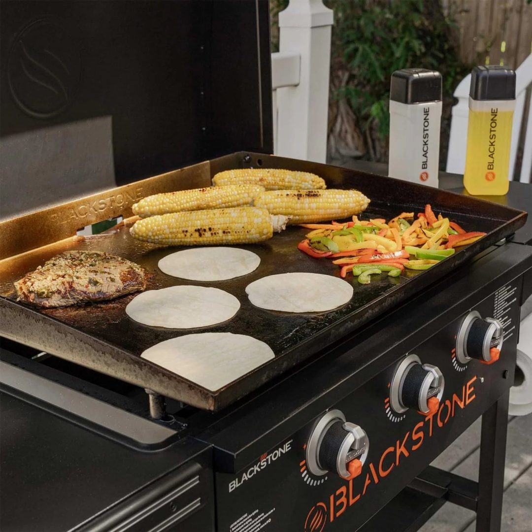 ZenVora 28 Inch Gas Griddle - 3 Burner Outdoor Flat Top Grill with Accessories