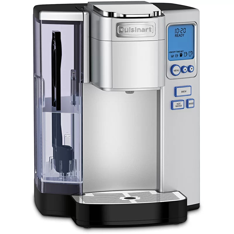 ZenVora Single-Serve Coffee Maker with 72-Ounce Reservoir, Programmable Brewing and Hot Water Dispenser, Stainless Steel