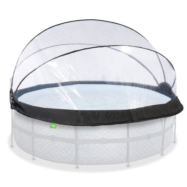 ZenVora 14-Foot Round Pool Dome Cover Enclosure, Transparent PVC Swimming Pool Weather Shield for Above-Ground Pools