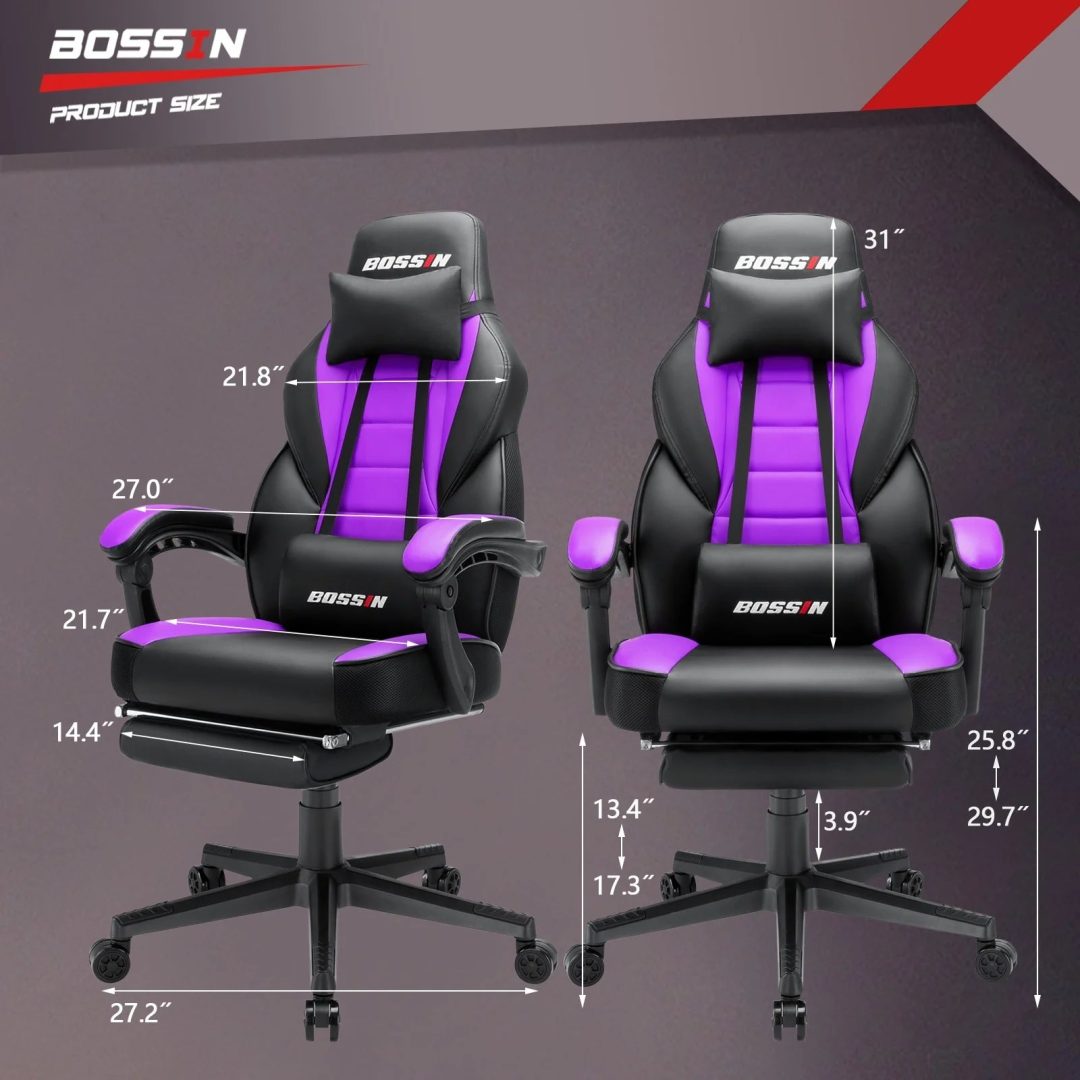 ZenVora Racing Style Gaming Chair, 300 lbs Big and Tall High Back Computer Chair