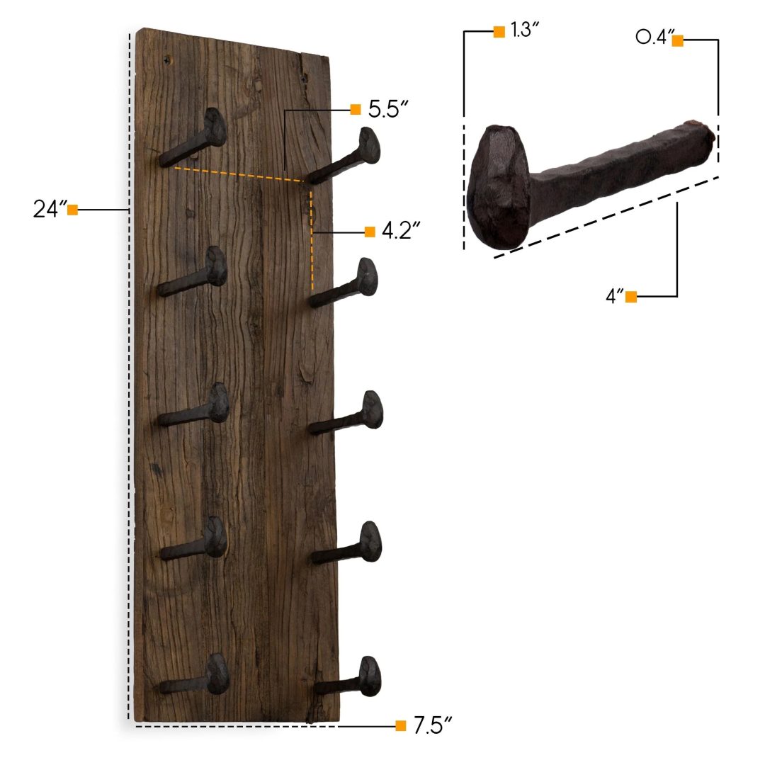 ZenVora 5 Bottle Wood Wall Mounted Wine Rack, Walnut Finish Bottle Holder for Kitchen, Dining Room and Home Bar