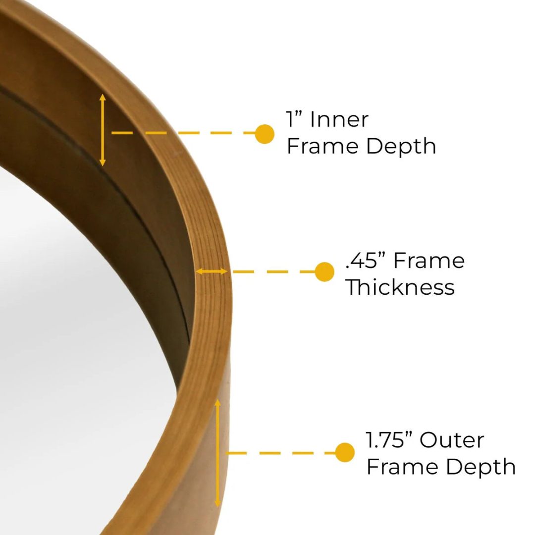 ZenVora Classic Farmhouse Round Wall Mirror, Wooden Frame Decorative Accent Mirror for Living Room, Bedroom and Entryway
