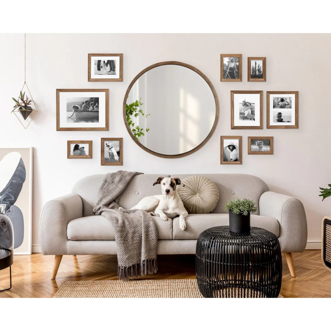 ZenVora 10-Piece Wood Gallery Wall Picture Frame Set, Decorative Photo Display Frames for Living Room, Bedroom and Home Decor