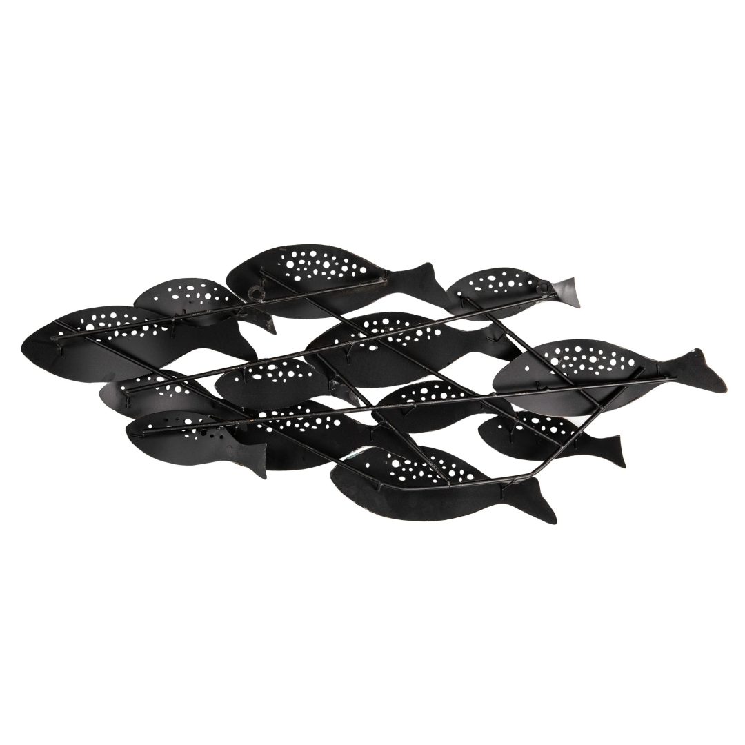 ZenVora Modern Coastal Metal Wall Art, Decorative Fish Wall Sculpture for Living Room, Bedroom and Home Decoration