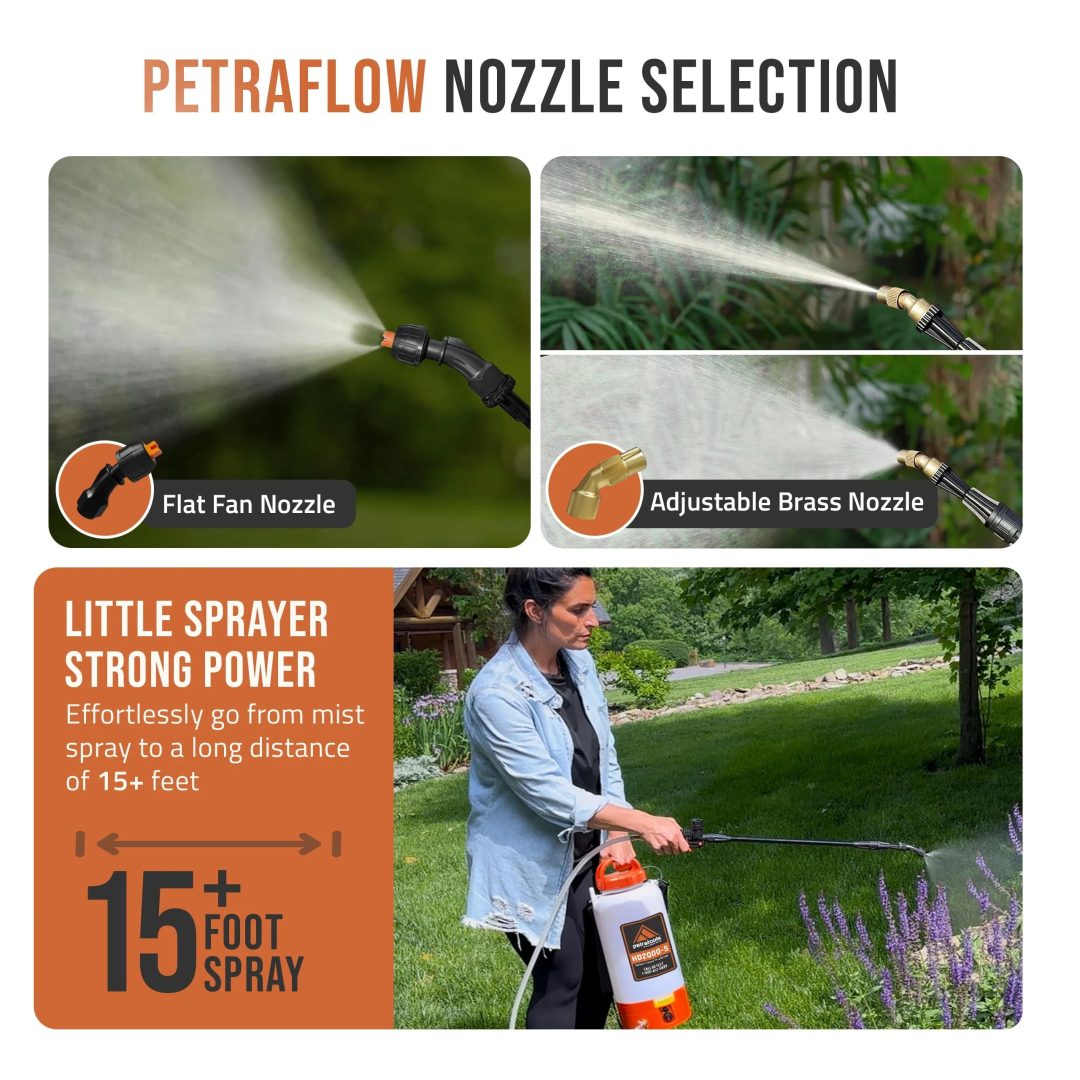 ZenVora 2 Gallon Battery Powered Sprayer, Rechargeable Cordless Electric Pump Sprayer for Garden, Lawn and Outdoor Use