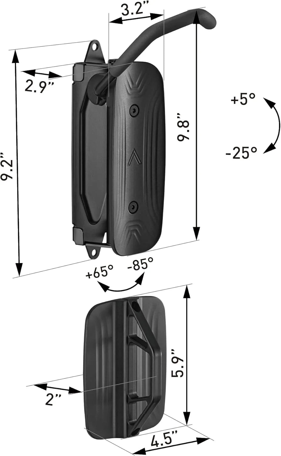 ZenVora 2-Pack Swivel Bike Wall Mount, Garage Bike Hangers, Holds Up to 66 lbs