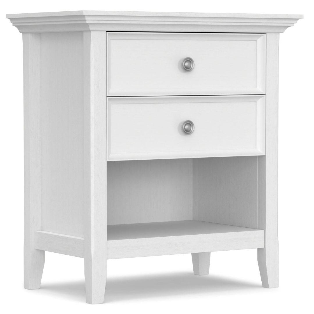ZenVora 24 Inch Wide Solid Wood Nightstand, Bedside Table and Bedroom End Table