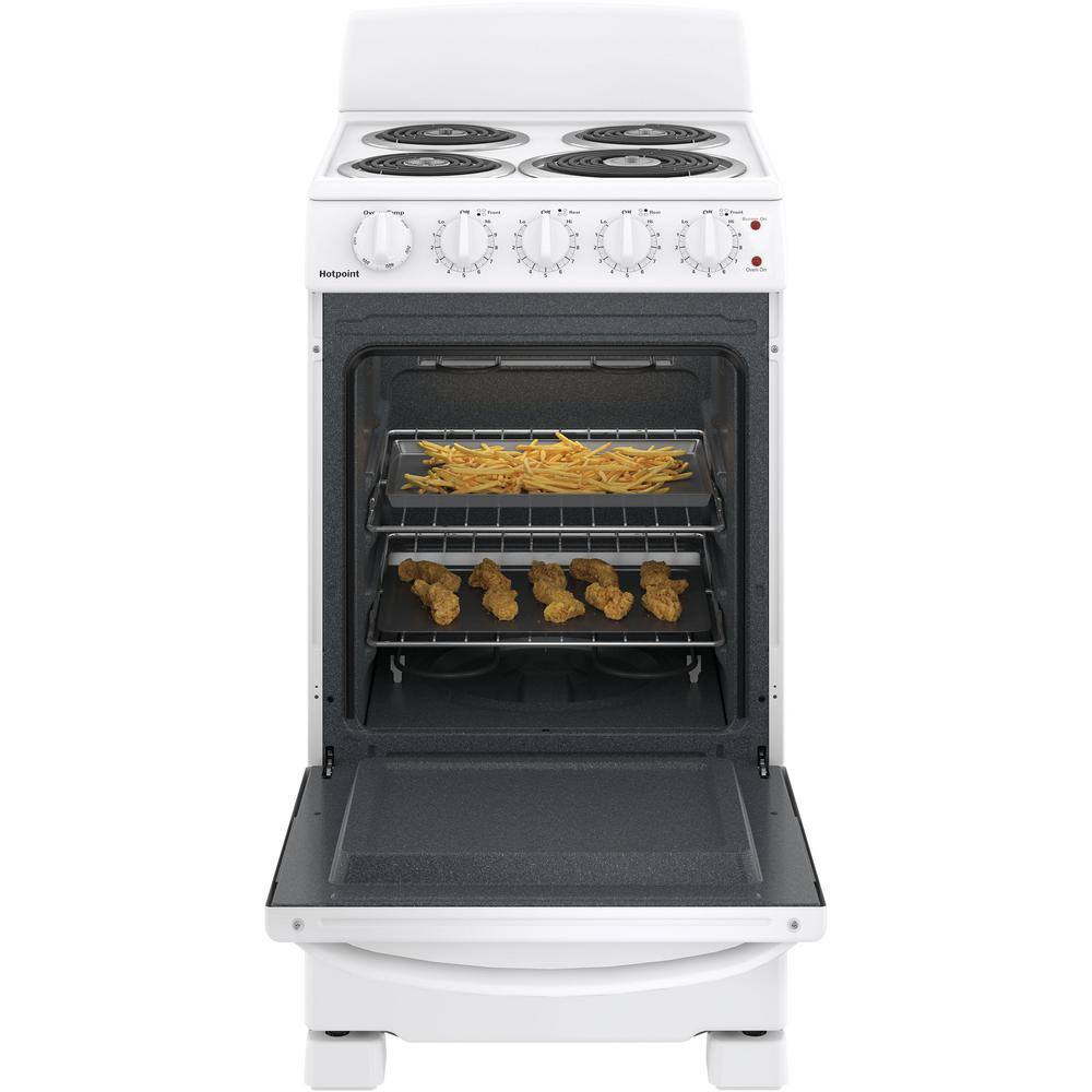 ZenVora 20 in. 4 Burner Element Free-Standing Electric Range in White