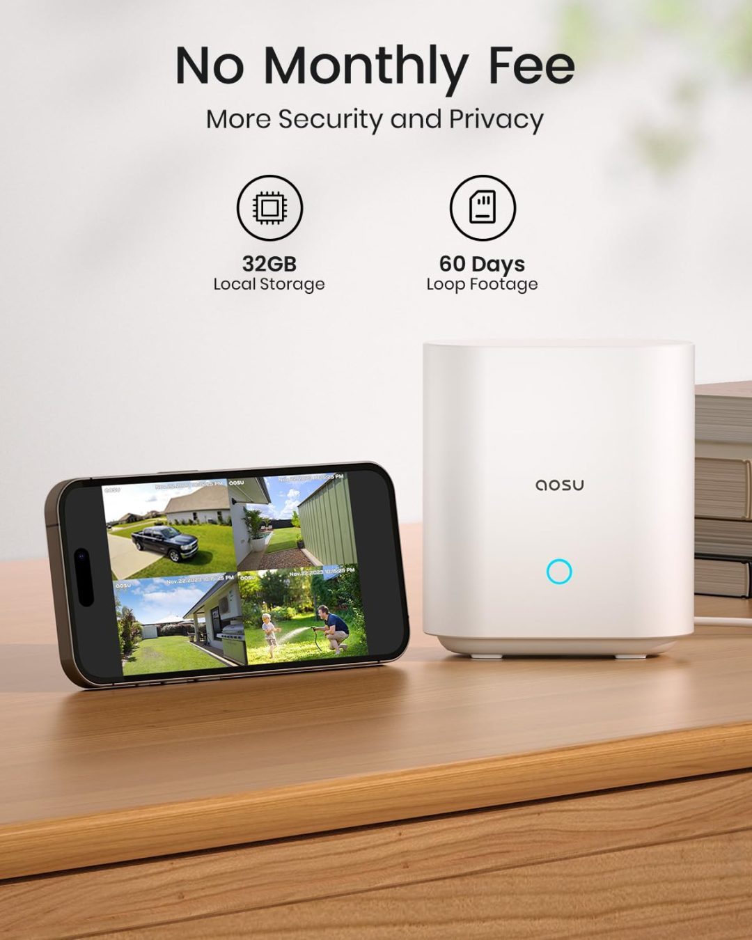 ZenVora Wireless Outdoor Security Camera System – 2K HD, 166° Wide Angle, 100% Wire-Free, No Monthly Fees