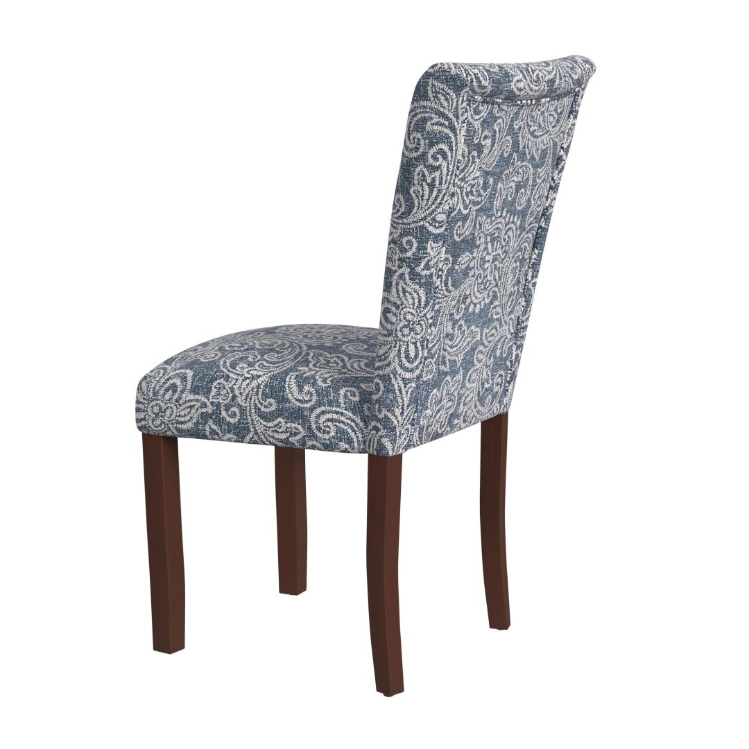 ZenVora Set of 2 Upholstered Medallion Dining Chairs, Comfortable Parsons Style Chairs for Kitchen and Dining Room