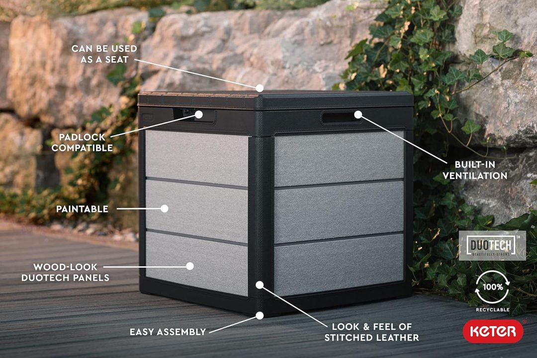ZenVora 200 Gallon Resin Deck Box, Extra Large Outdoor Storage Container for Patio, Garden, Yard and Pool Area