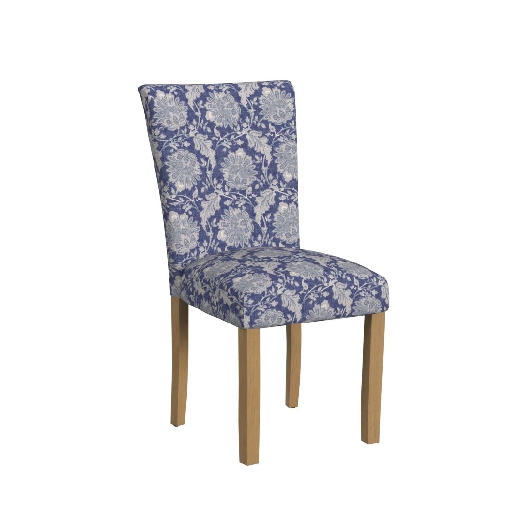 ZenVora Set of 2 Upholstered Medallion Dining Chairs, Comfortable Parsons Style Chairs for Kitchen and Dining Room