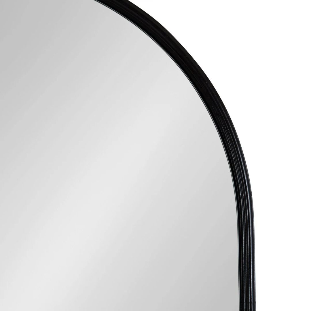 Modern Capsule Framed Wall Mirror, Decorative Oval Accent Mirror for Living Room, Bedroom and Entryway