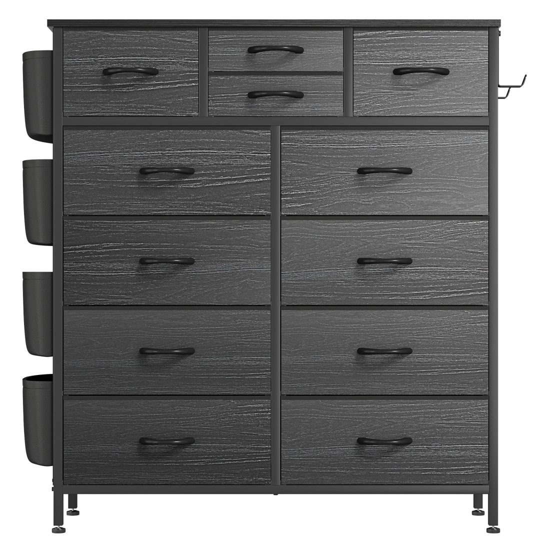 ZenVora 12 Drawer Fabric Dresser, Tall Bedroom Chest of Drawers with Storage