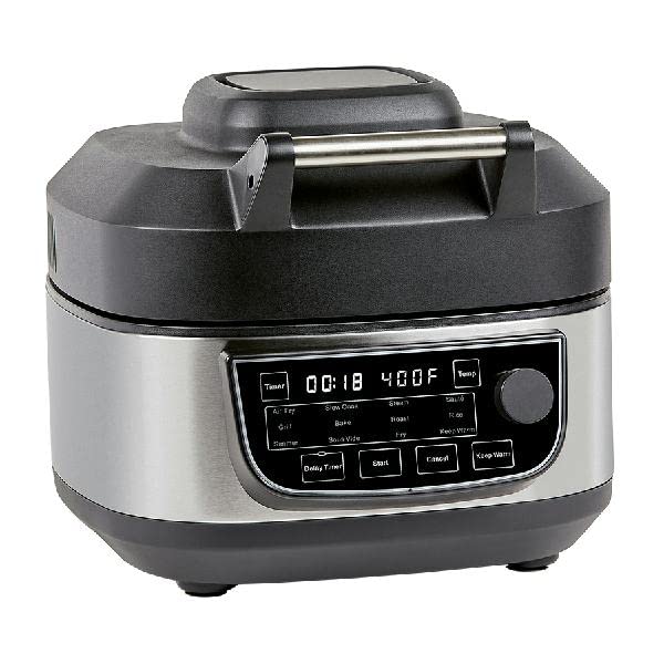 ZenVora 6-Qt 12-in-1 Grill and Air Fryer Combo, 1550W, Stainless Steel