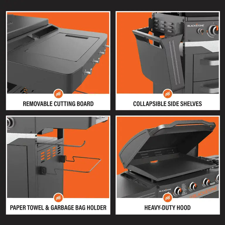 ZenVora 28" 5-Burner Propane Griddle with Range Top – 72,000 BTU Outdoor Cooking Station