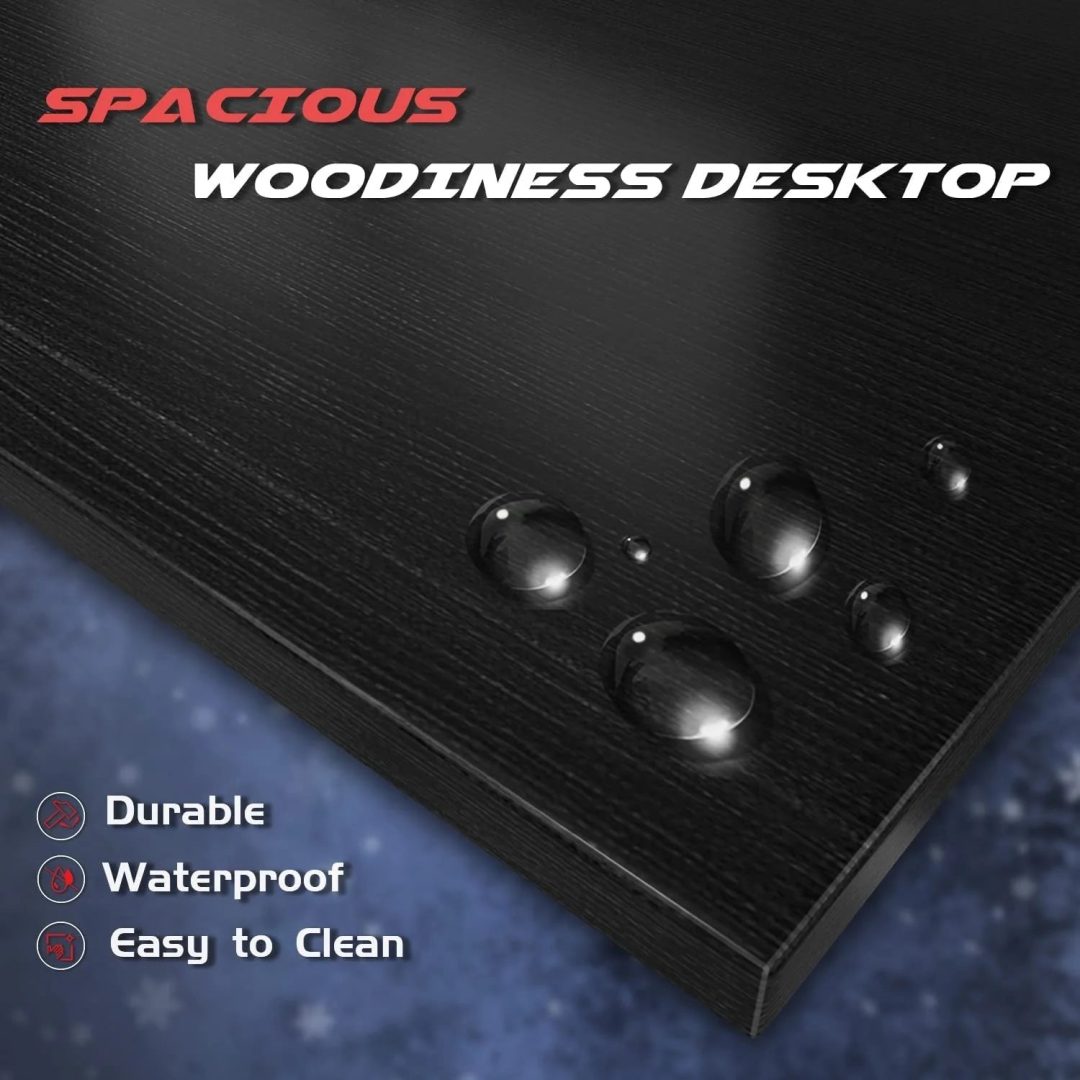 ZenVora L Shaped Gaming Desk, Corner Computer PC Workstation for Gaming, Home Office and Study