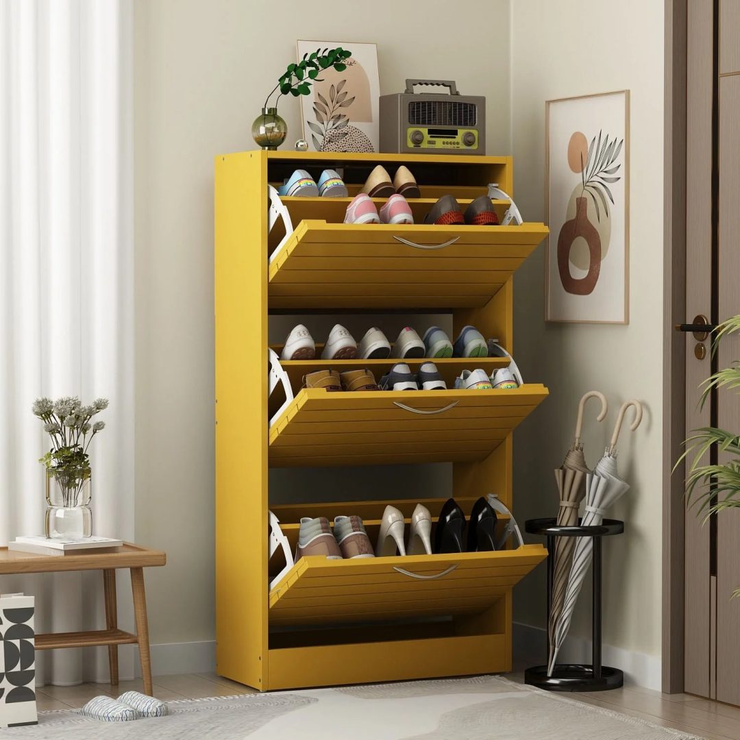 ZenVora Modern Shoe Storage Cabinet for Entryway and Hallway, Space-Saving Shoe Organizer