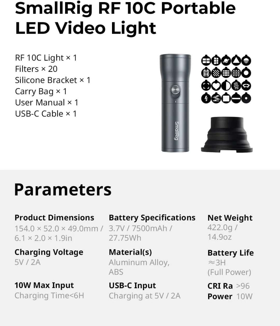 ZenVora RGB LED Photography Flashlight, 4 Color Portable Fill Light for Photography, Video and Content Creation