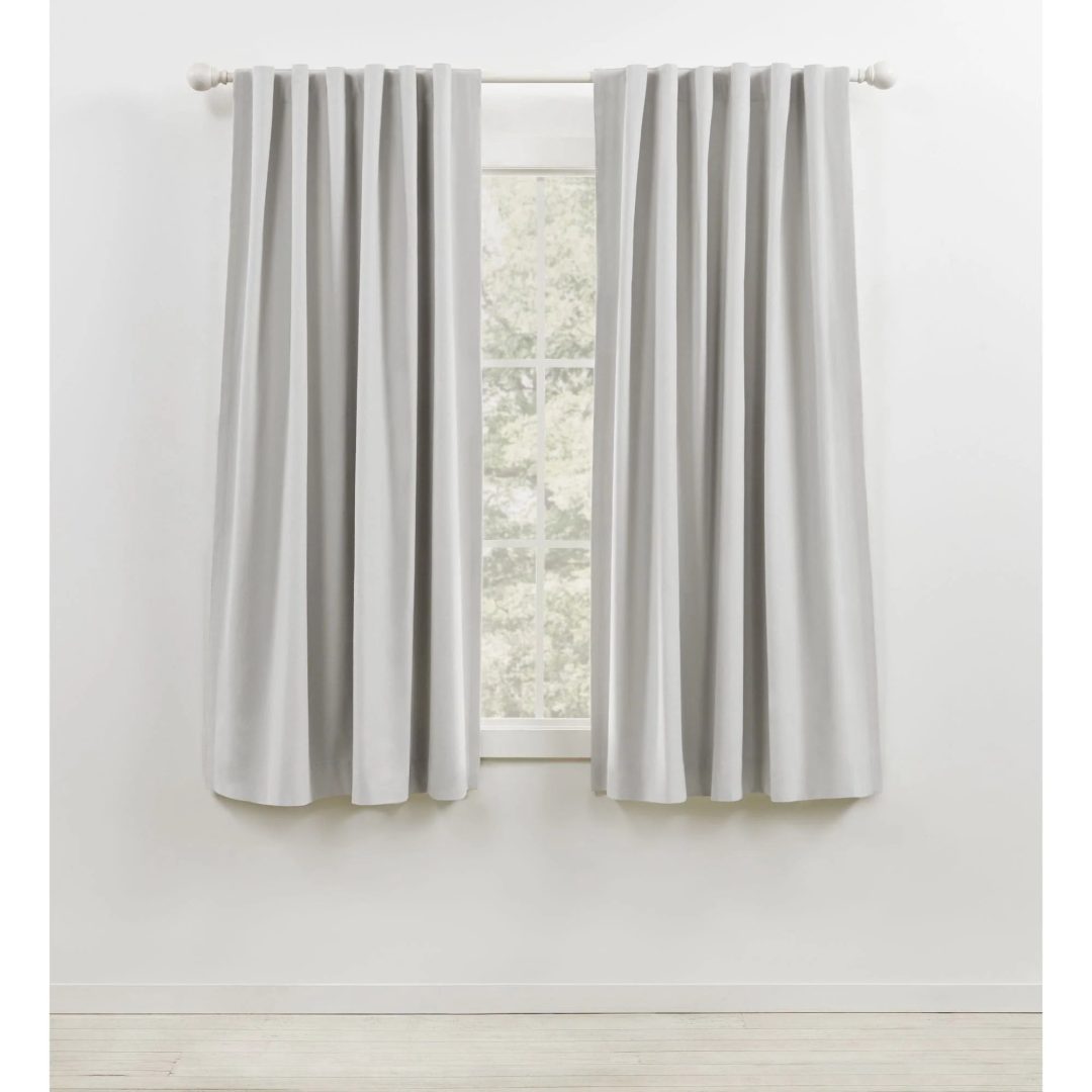 ZenVora Blackout Single Curtain Panel, Back Tab and Rod Pocket Window Curtain