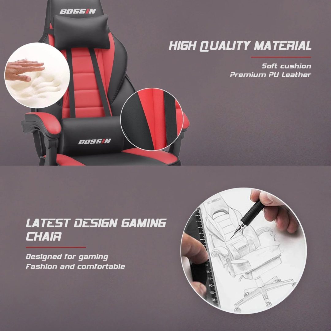 ZenVora Racing Style Gaming Chair, 300 lbs Big and Tall High Back Computer Chair