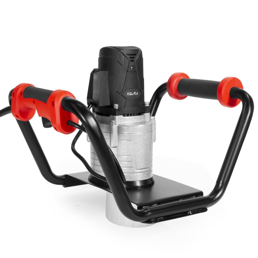 ZenVora 1500W Electric Post Hole Digger with Anti-Vibration Handle and Safety Lock