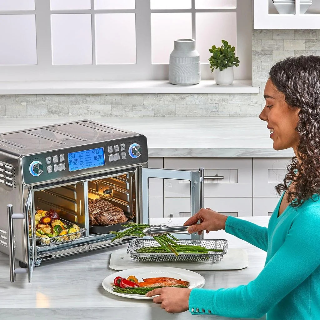 ZenVora 25-Qt. Extra-Large Dual-Zone Air Fryer Oven with French Doors