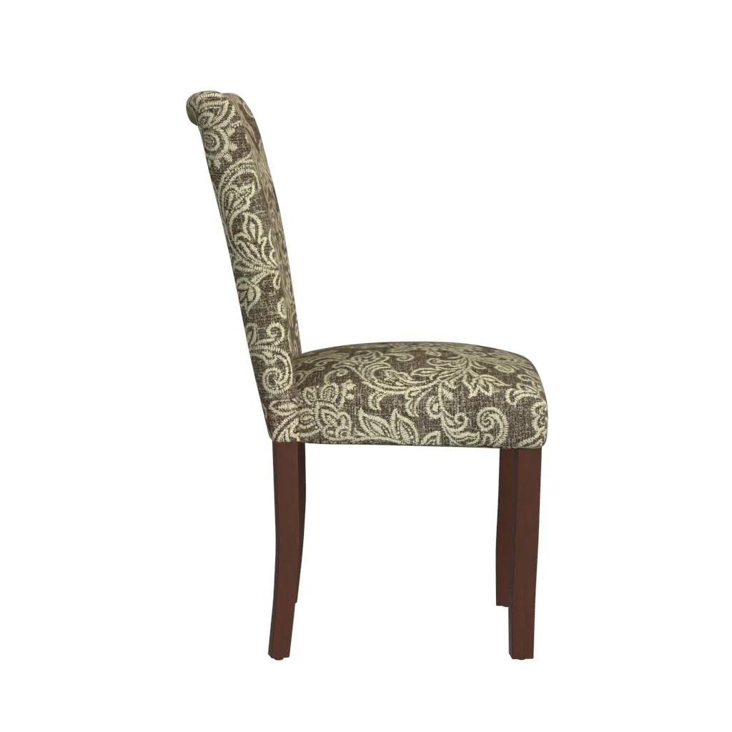 ZenVora Set of 2 Upholstered Medallion Dining Chairs, Comfortable Parsons Style Chairs for Kitchen and Dining Room