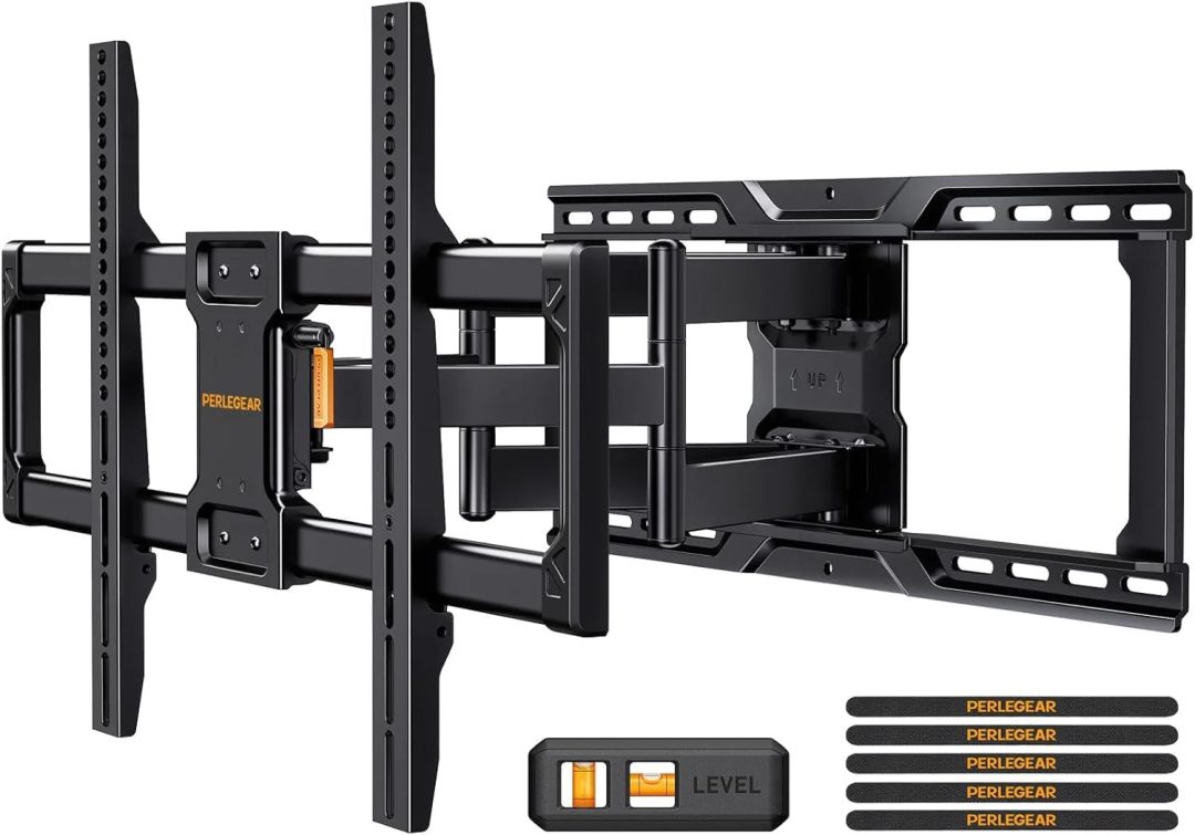 ZenVora UL Listed Full Motion TV Wall Mount for 42-90" TVs, Adjustable Swivel and Tilt Bracket for Flat Screen TVs
