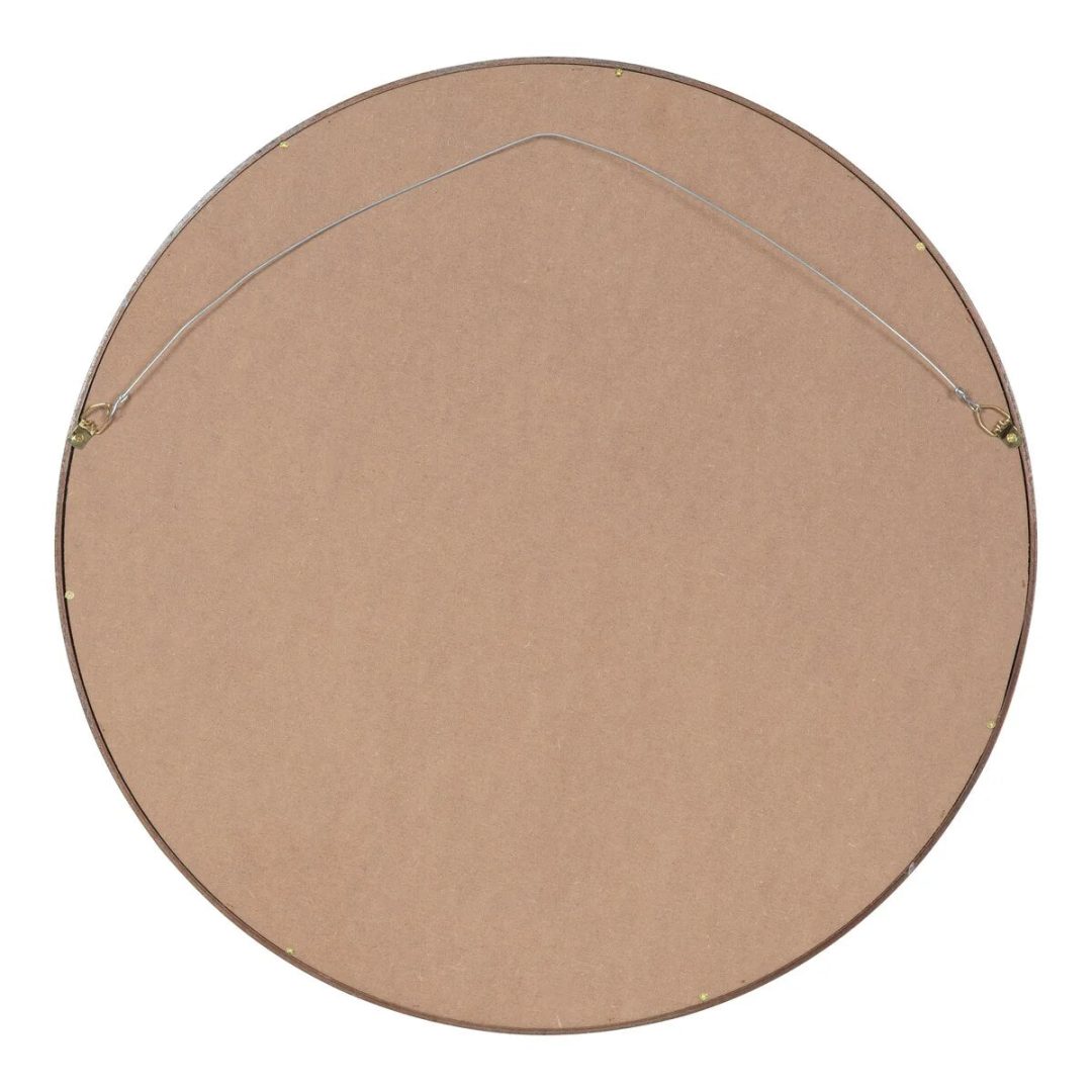 ZenVora Round Wood Accent Wall Mirror, Modern Decorative Wooden Frame Mirror for Living Room, Bedroom and Entryway