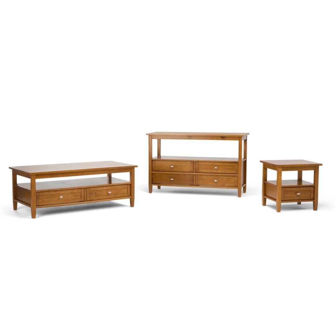 ZenVora 20 Inch Wide Solid Wood Rectangle End Table, Transitional Side Table