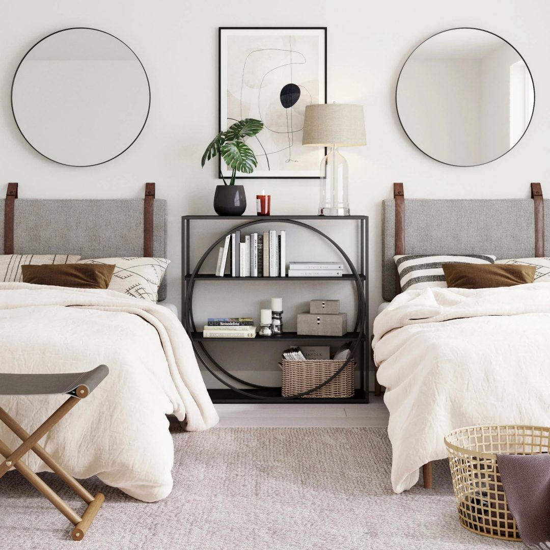 ZenVora Wall Mount Upholstered Headboard with Metal Rail - Modern Bedroom Headboard