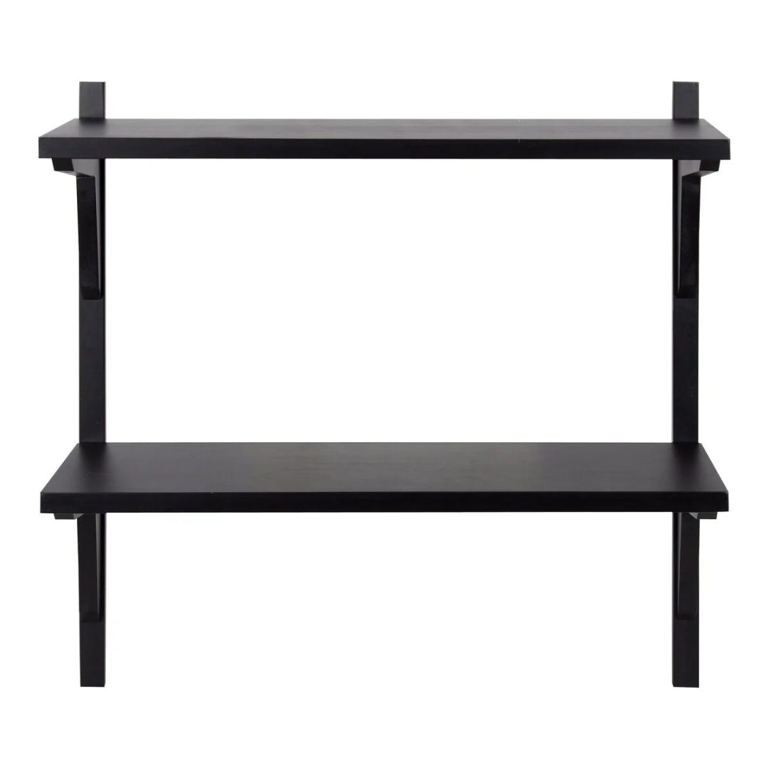 ZenVora Mid-Century Wall Shelves, 24x8x24 Inch Decorative Wall Mounted Storage and Display Shelving for Home Decor