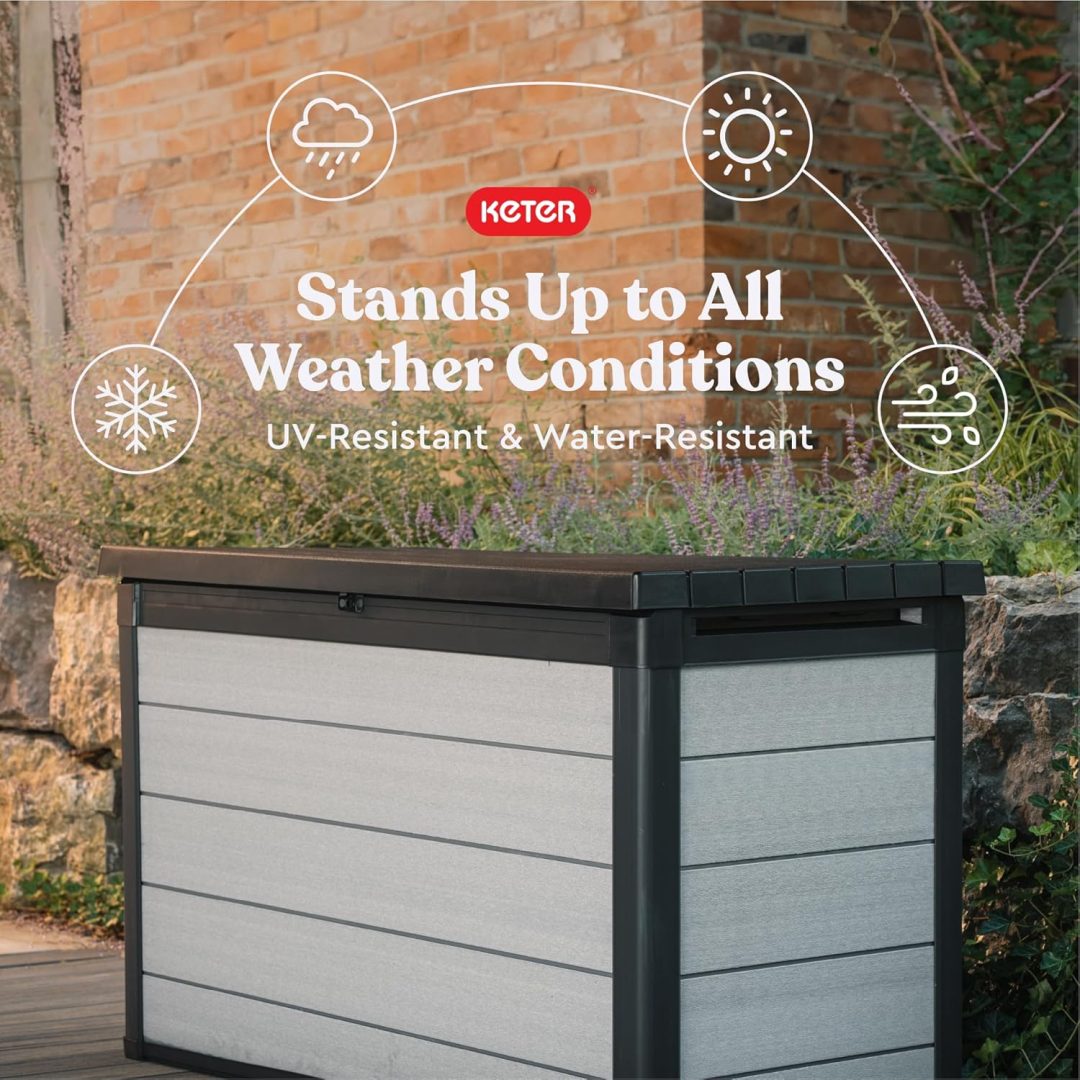 ZenVora 200 Gallon Resin Deck Box, Extra Large Outdoor Storage Container for Patio, Garden, Yard and Pool Area
