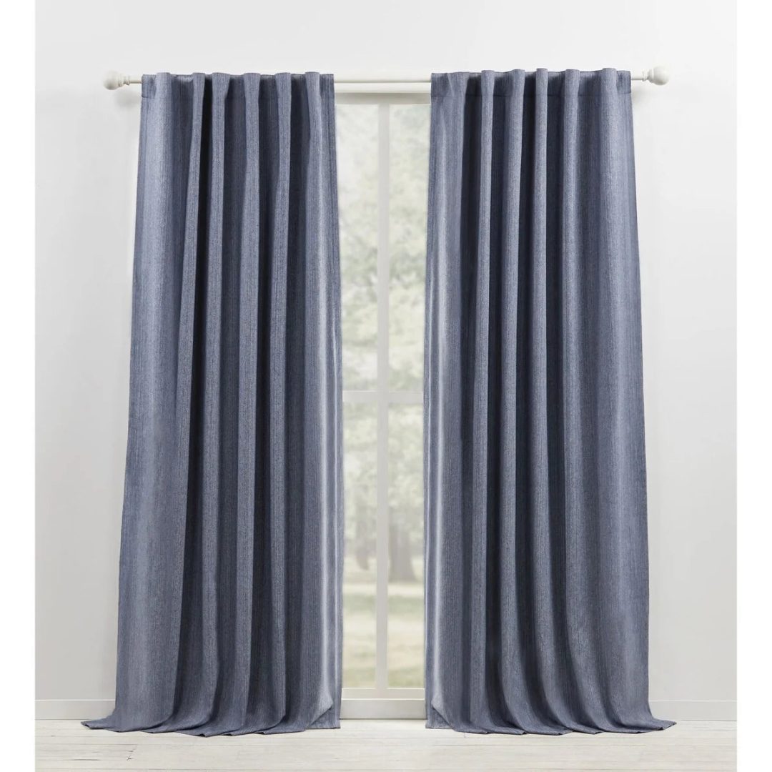 ZenVora Blackout Curtain Single Panel, Back Tab and Rod Pocket Window Curtain